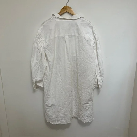 MAX MARA Corinto Linen Blend White Button Down Shirt Dress Size XL - Picture 6 of 6